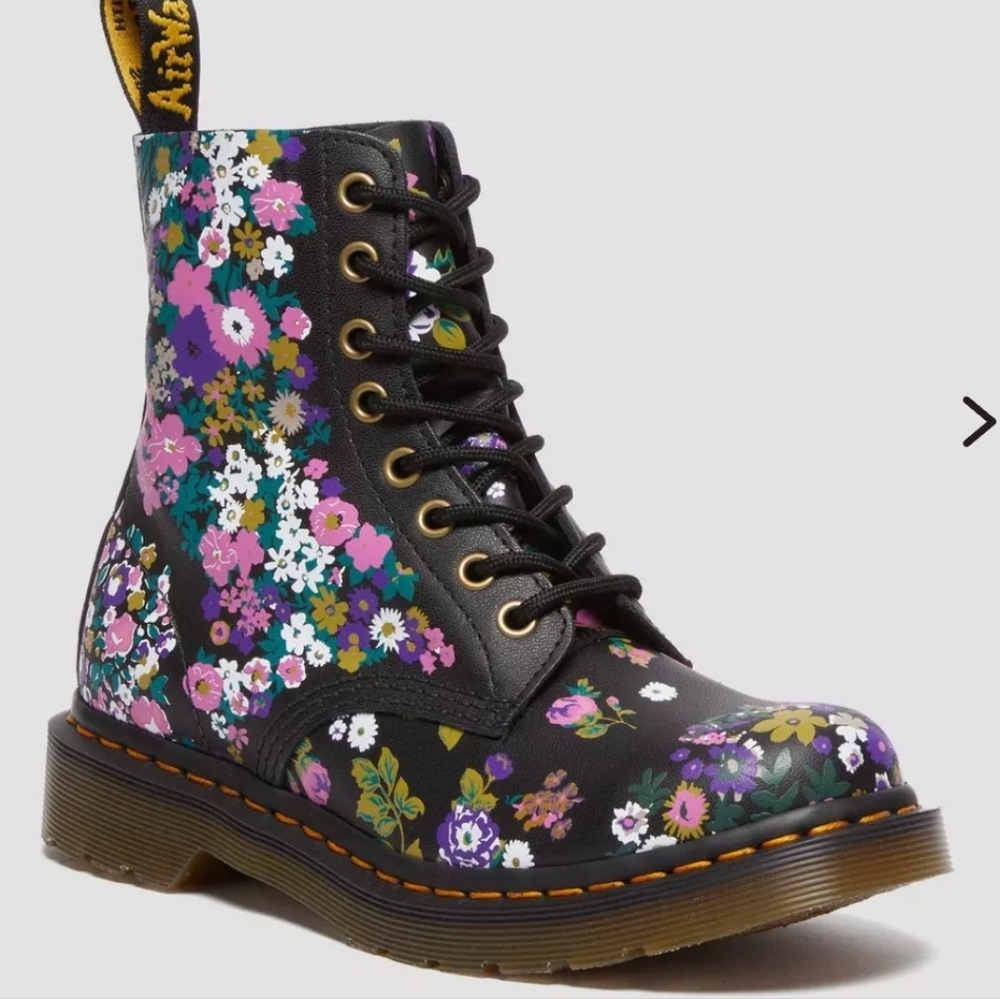 🌸 Dr. Martens 1460 Vintage Floral Leather Lace-Up Boots